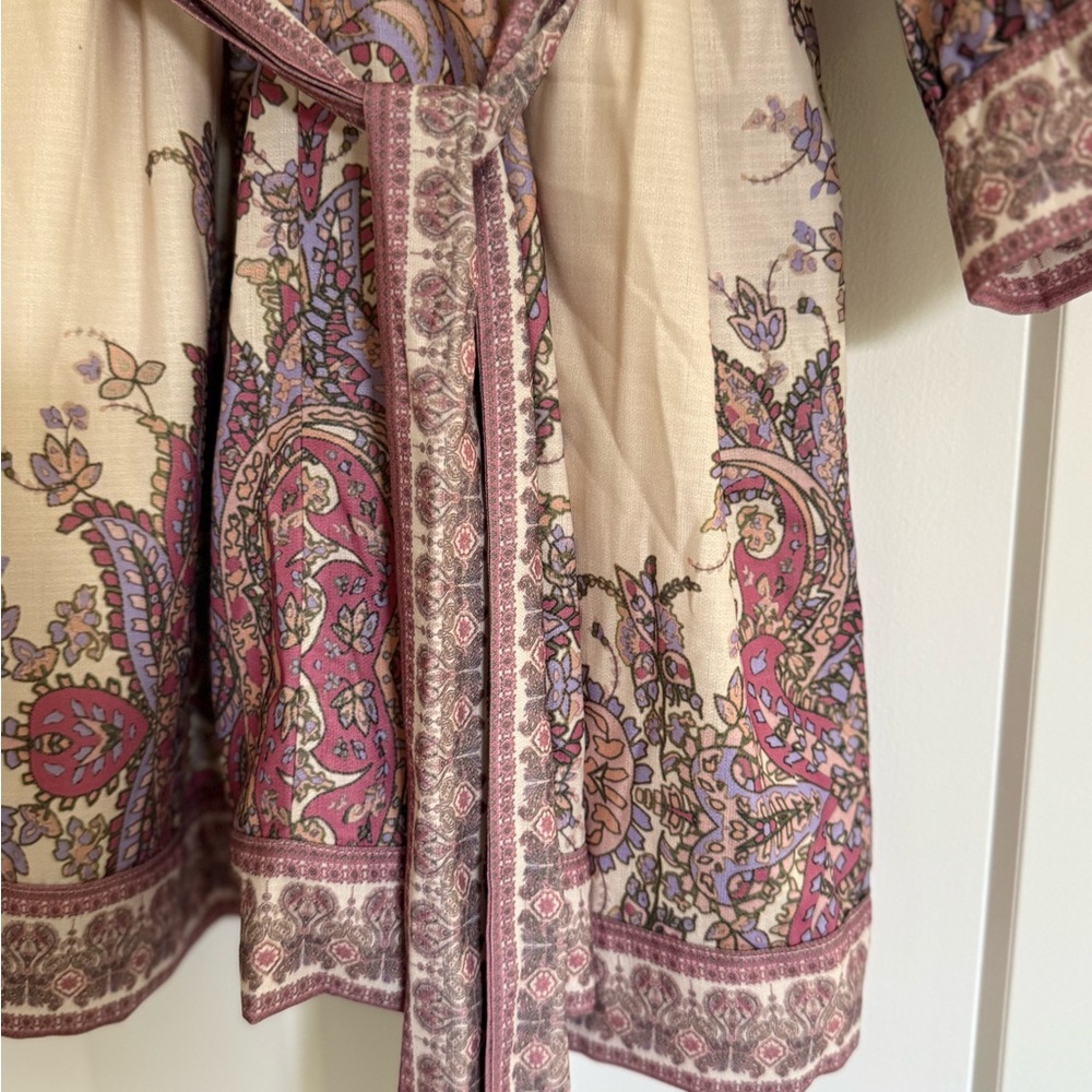 Lena Pink and Cream Paisley Dress - Picture 5 of 11